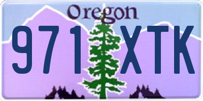 OR license plate 971XTK