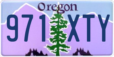 OR license plate 971XTY