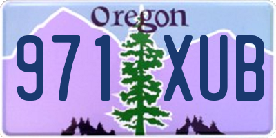 OR license plate 971XUB