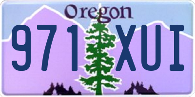 OR license plate 971XUI