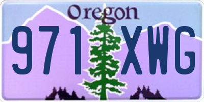 OR license plate 971XWG