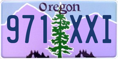 OR license plate 971XXI