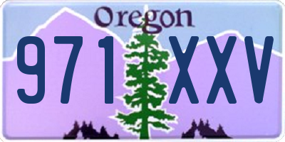 OR license plate 971XXV