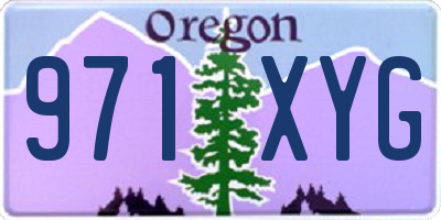 OR license plate 971XYG
