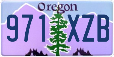 OR license plate 971XZB