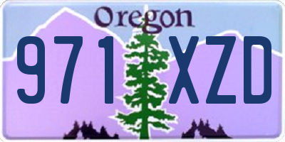 OR license plate 971XZD