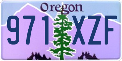 OR license plate 971XZF