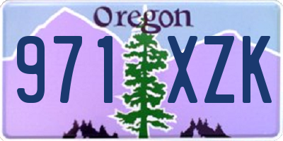 OR license plate 971XZK