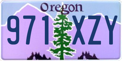 OR license plate 971XZY