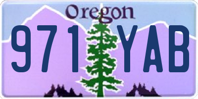 OR license plate 971YAB