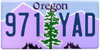 OR license plate 971YAD