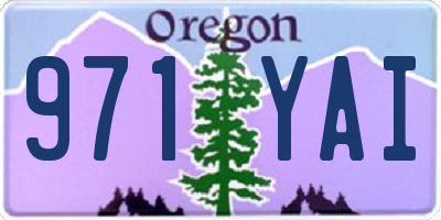 OR license plate 971YAI