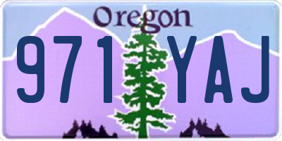 OR license plate 971YAJ