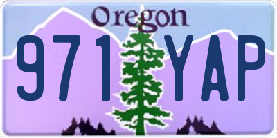 OR license plate 971YAP