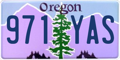 OR license plate 971YAS