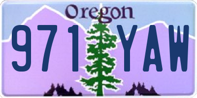 OR license plate 971YAW