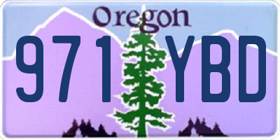 OR license plate 971YBD