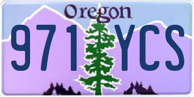 OR license plate 971YCS