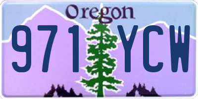 OR license plate 971YCW