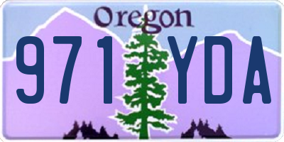 OR license plate 971YDA