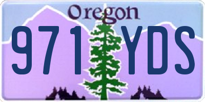 OR license plate 971YDS