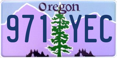 OR license plate 971YEC
