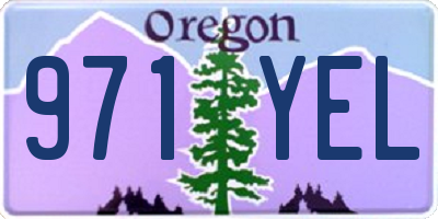 OR license plate 971YEL