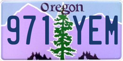 OR license plate 971YEM