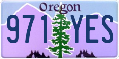 OR license plate 971YES