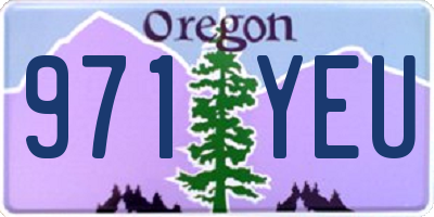 OR license plate 971YEU