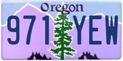 OR license plate 971YEW