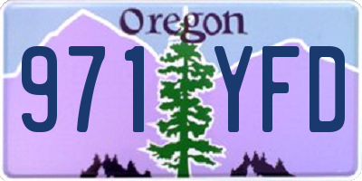 OR license plate 971YFD