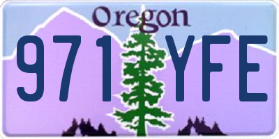 OR license plate 971YFE