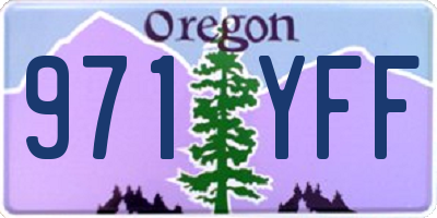 OR license plate 971YFF