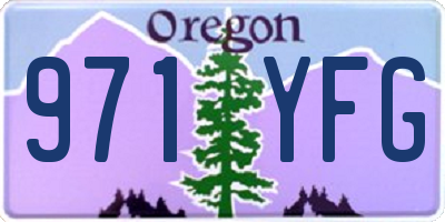 OR license plate 971YFG