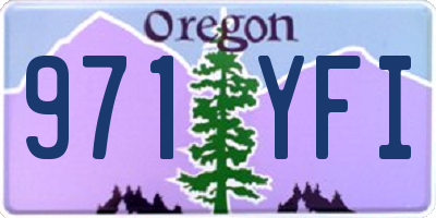 OR license plate 971YFI