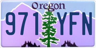 OR license plate 971YFN