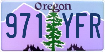 OR license plate 971YFR