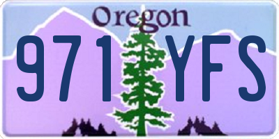 OR license plate 971YFS