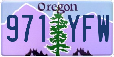 OR license plate 971YFW
