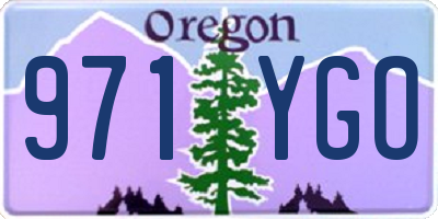 OR license plate 971YGO