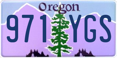 OR license plate 971YGS