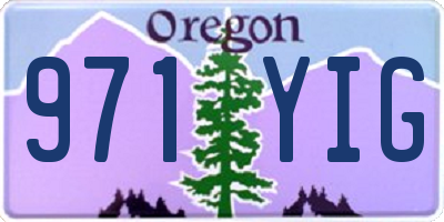 OR license plate 971YIG