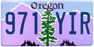 OR license plate 971YIR