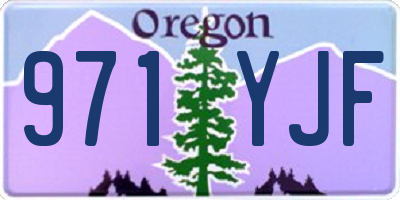 OR license plate 971YJF