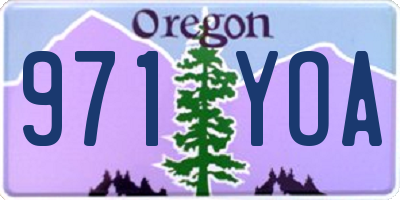 OR license plate 971YOA