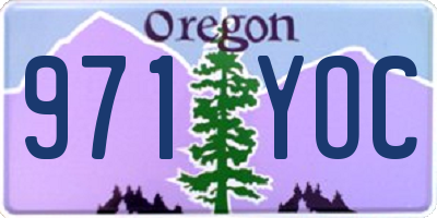 OR license plate 971YOC