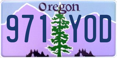 OR license plate 971YOD