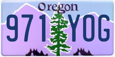 OR license plate 971YOG