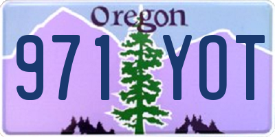 OR license plate 971YOT